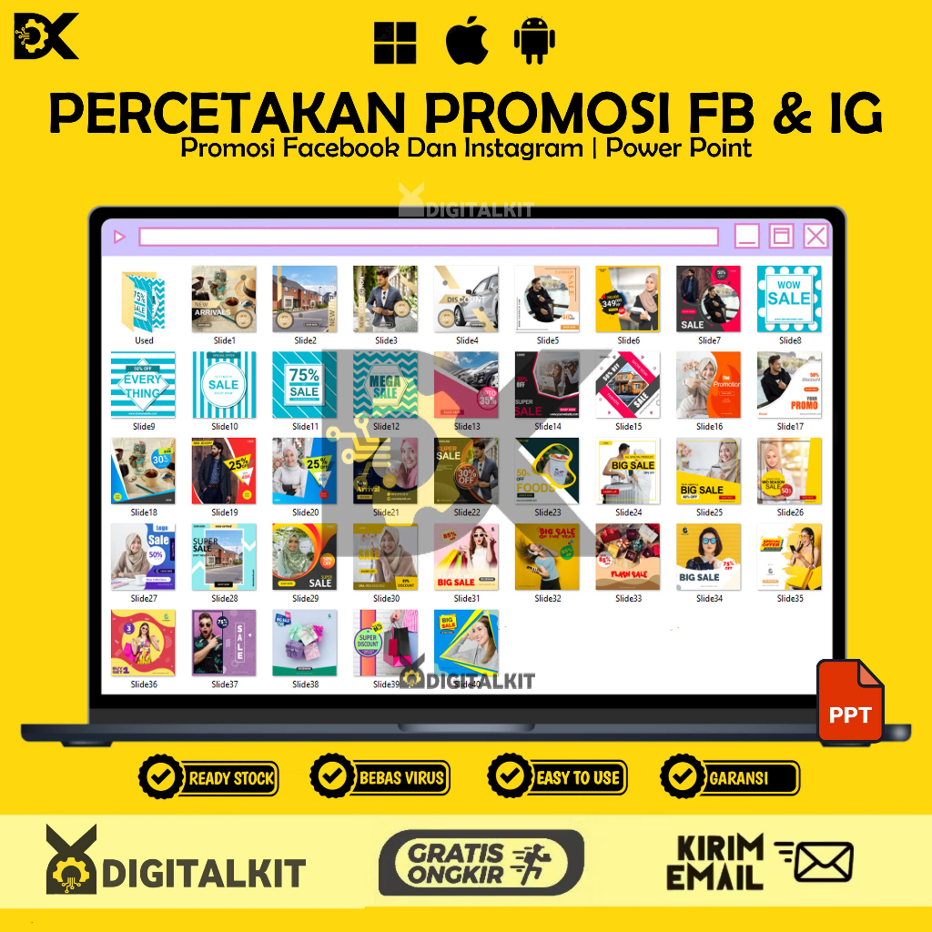 [T0746] Template Percetakan Promosi Facebook & Instagram | Editable Ads Siap Pakai | Marketing Onlin