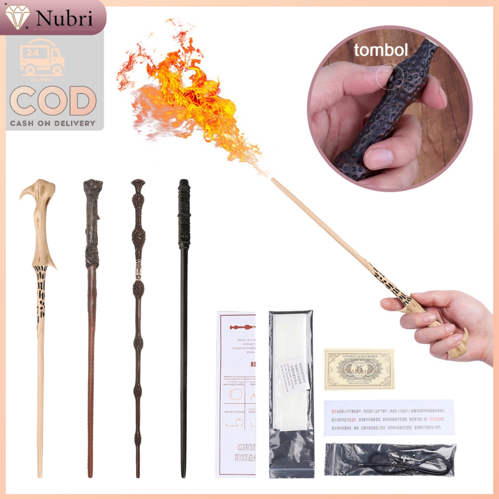 Nubri COD Tongkat Sihir Api Harry Potter - Real Fire Shooting Wand INCENDIO | Mainan Sulap Cosplay