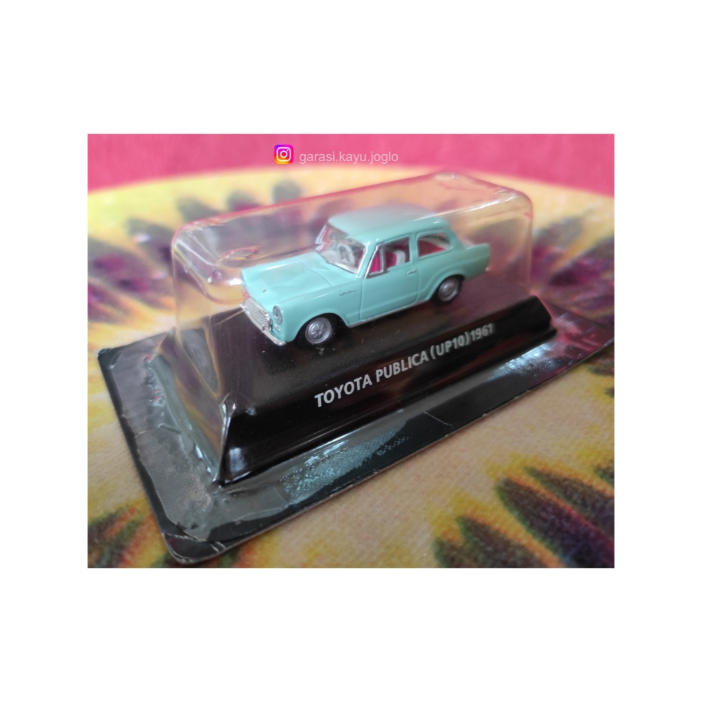 Diecast miniatur Konami Toyota Publica Starlet 1961 UP10 1/64 - Hijau Muda