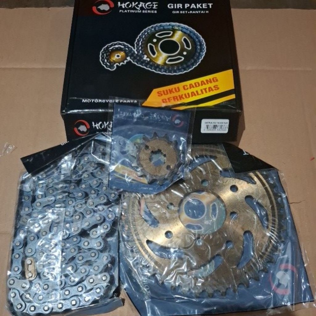 Gear Paket HOKAGE - SATRIA F150 43T-14T / 122L - 428H Gir Set Rantai SATRIA FU 150 / F150 NEW