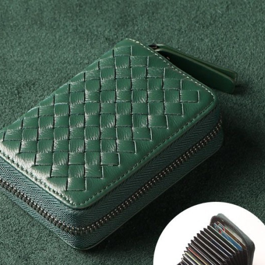 Dompet Koin Tenun Dompet Wanita Tas Koin Mini Pendek Dompet Kulit Tas Kartu Tas Kartu Tempat Kartu B