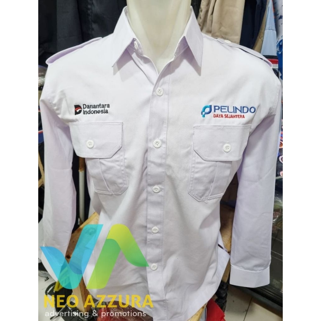 Kemeja PELINDO DAYA SEJAHTERA Danantara seragam kerja pria/wanita lengan panjang | polos & formal