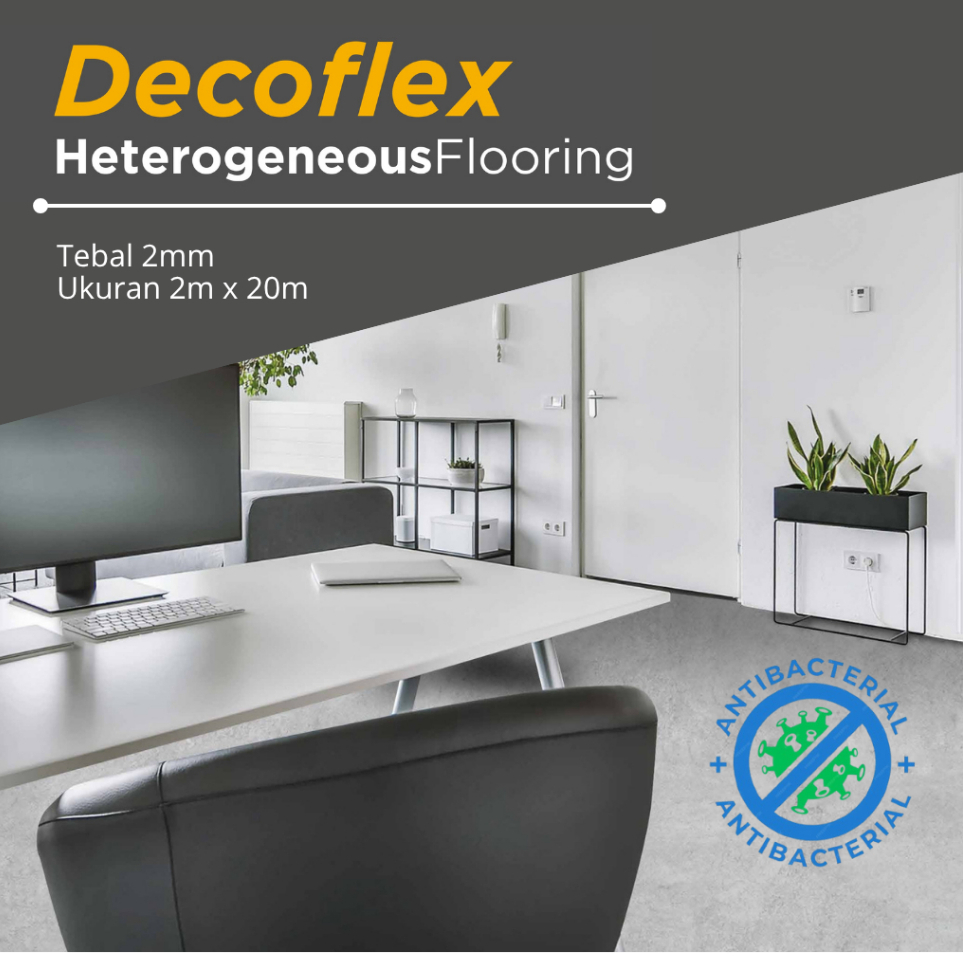 Vinyl Roll Decoflex Heterogeneous | Lantai Vinyl Roll | Vinyl Flooring - Tebal 2 mm