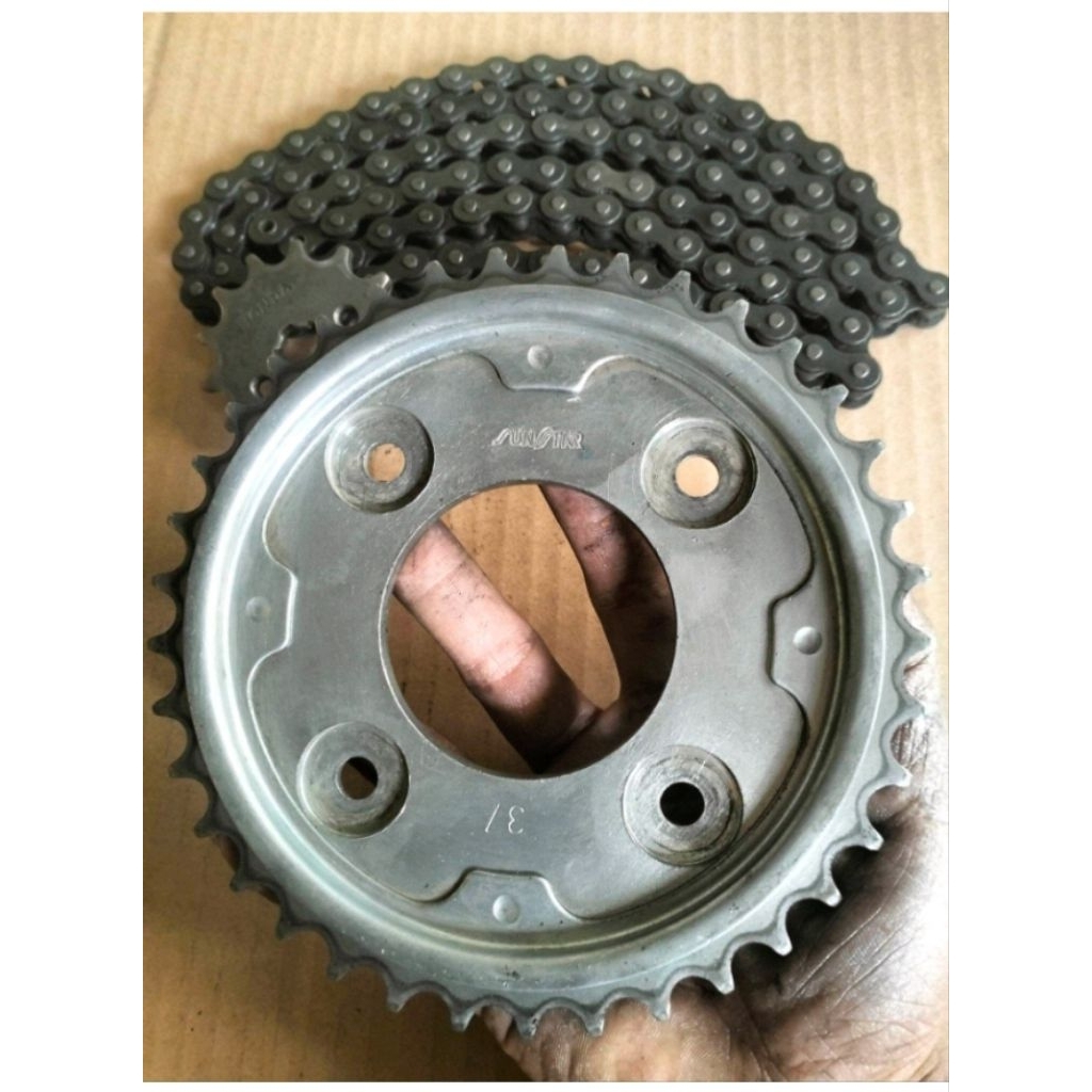 gear Gir set PNP 428-39T-14T,AHM Honda absolute Revo,repo fit, Supra x 125 helm in