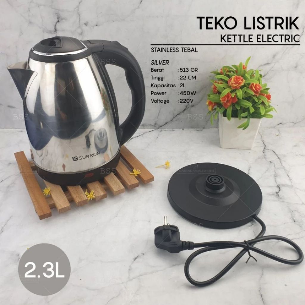 CUCI GUDANG Teko Termos Kettle Listrik Pemanas Air 2 Liter dan 2.3 Liter