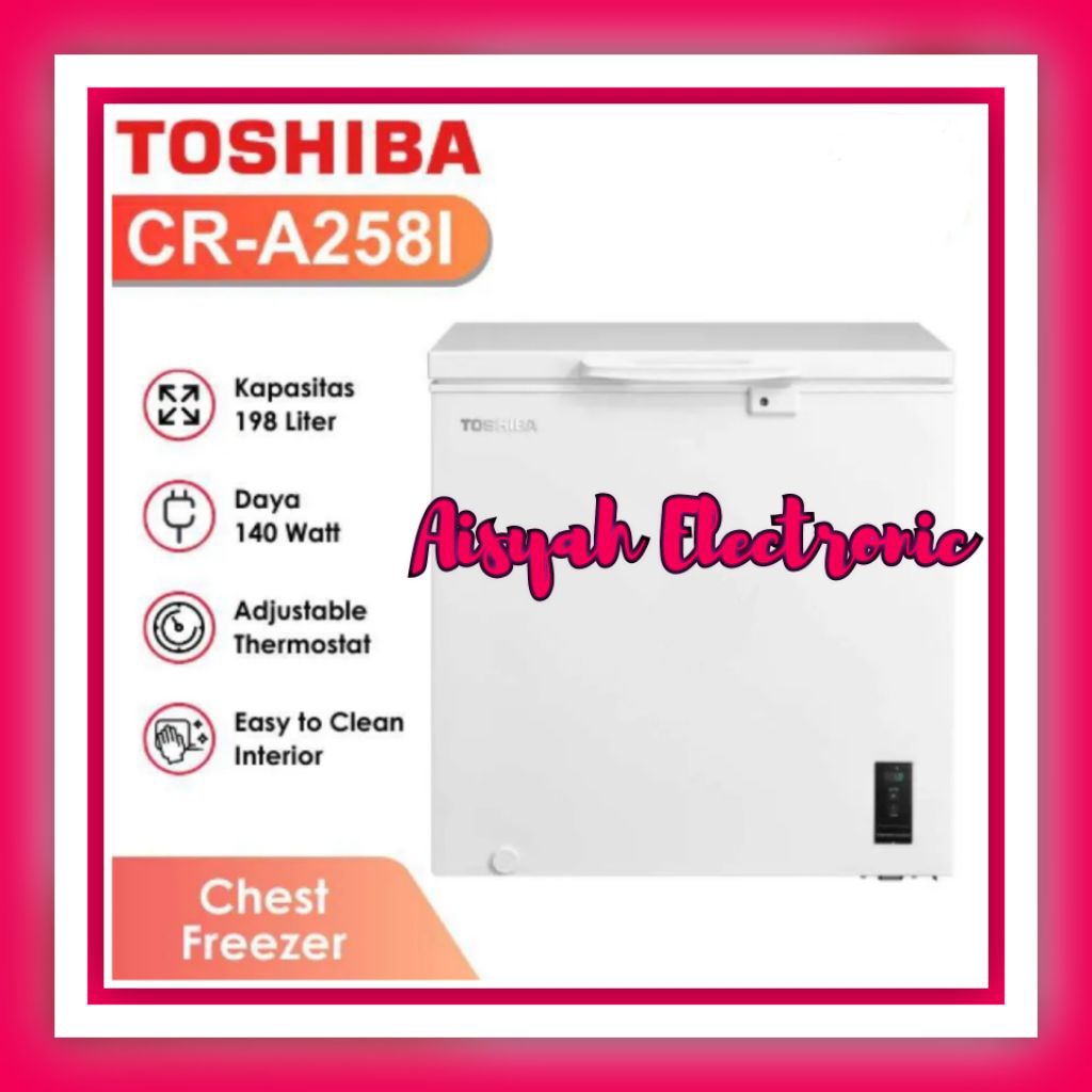 CHEST FREEZER TOSHIBA 200 LITER CR-A258I GARANSI 5 TAHUN