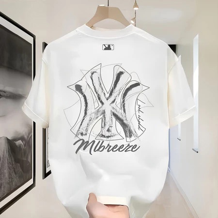 COD Kaos OOTD Pria Baju  Putih Hitam dengan Huruf Gabungan untuk Penampilan  Harian  Stylish