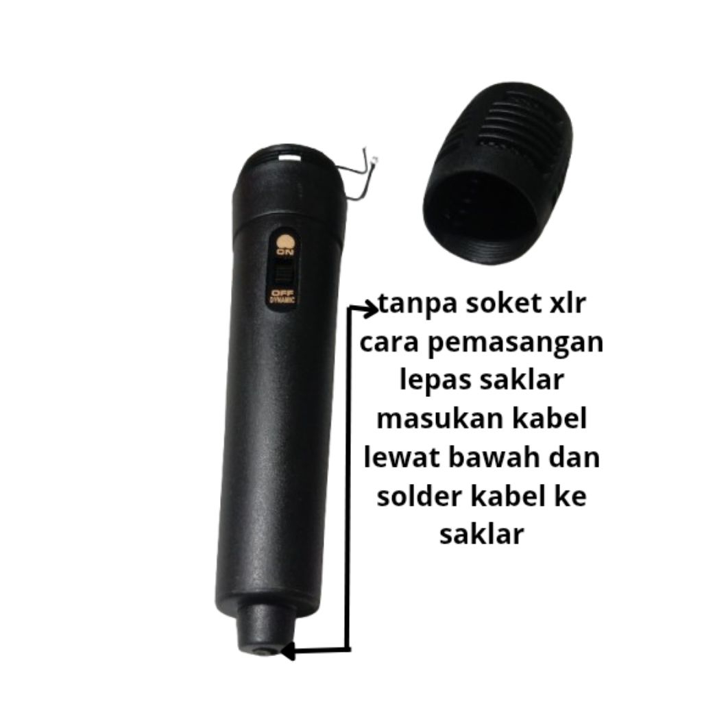cangkang mic/kesing mic tanpa spul dan kabel