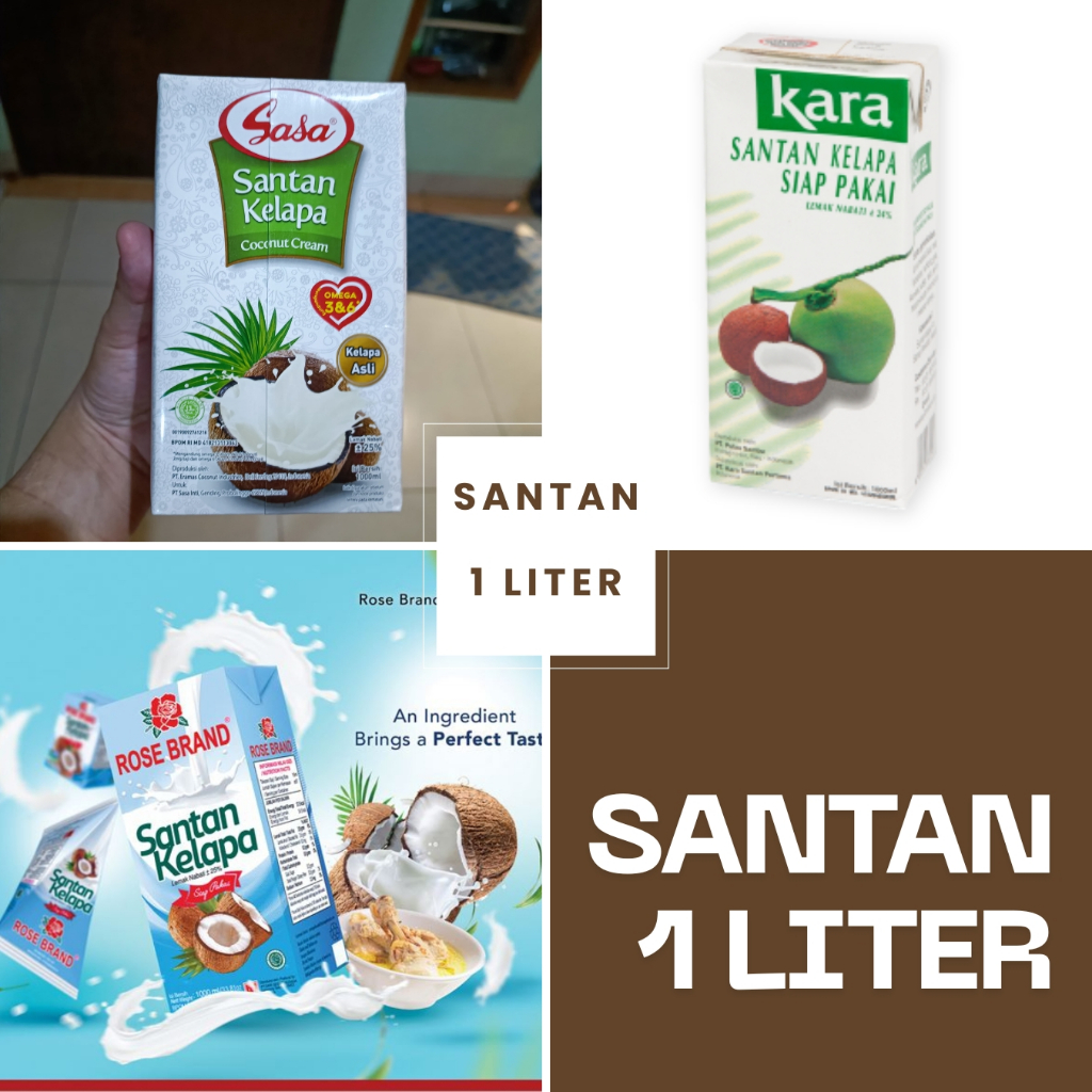 Khusus Instant SANTAN 1 LITER SASA ROSEBRAND KARA SANTAN KELAPA CAIR