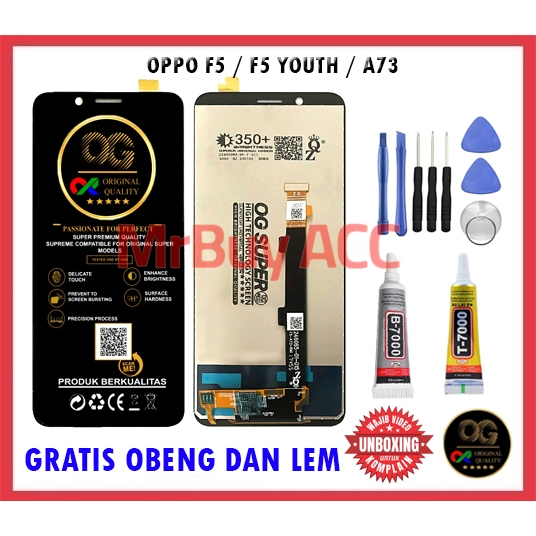 OG SUPER LCD OPPO F5 F5 Youth A73 Fullset Touchscreen Layar HP
