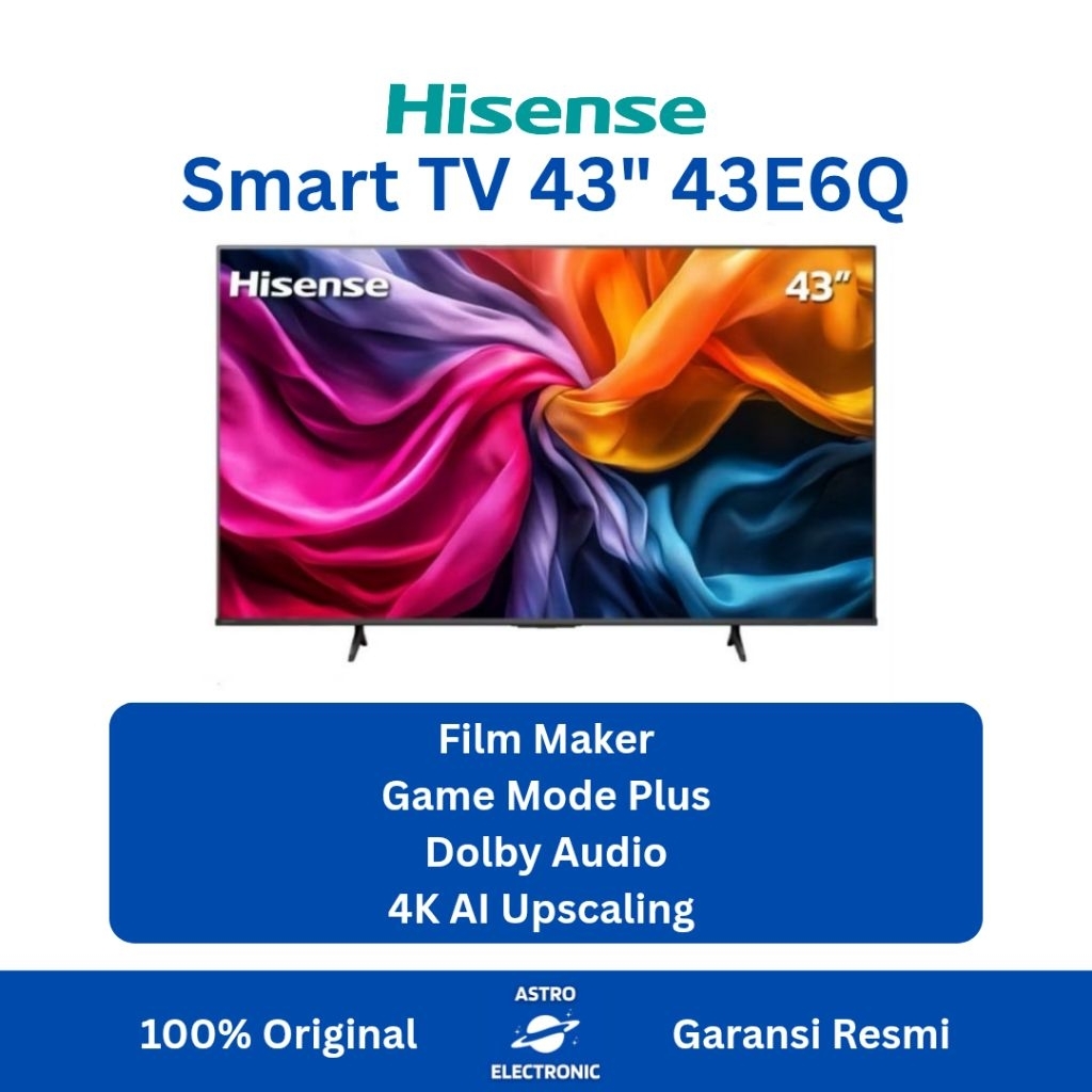 HISENSE 43E6Q 4K SMART TV 43 Inch