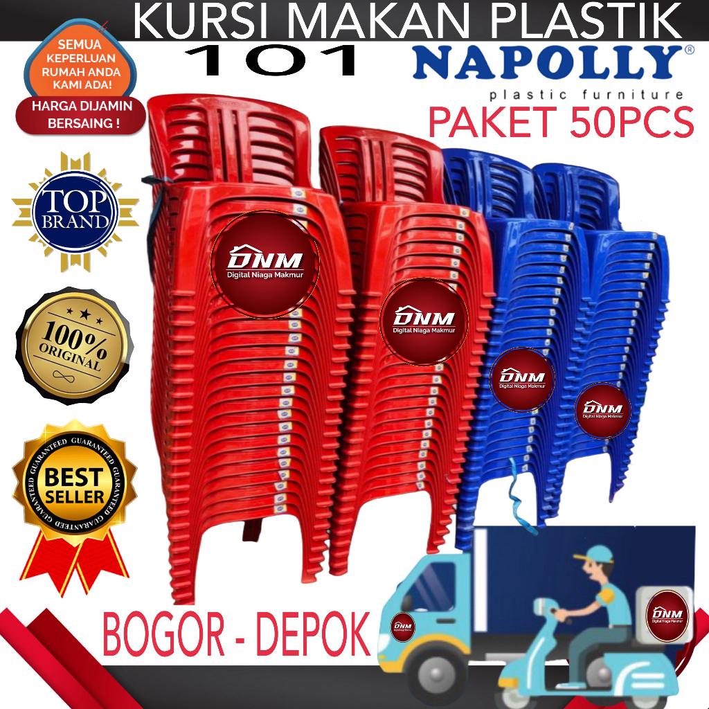 (JASA KURIR TOKO) Kursi Makan Napolly Sender Plastik 101 Bangku Santai Kursi Pesta Prasmanan KHUSUS 