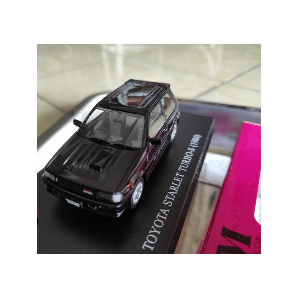 Diecast Toyota Starlet kotak Turbo DISM Black Skala 1:43