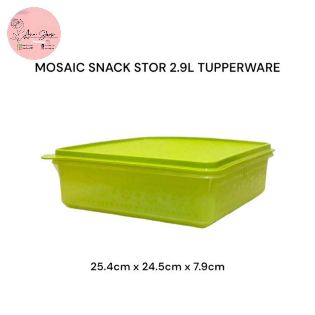 Tupperware Mosaic Snack Store 2,9 L - Tempat Penyimpanan Makanan