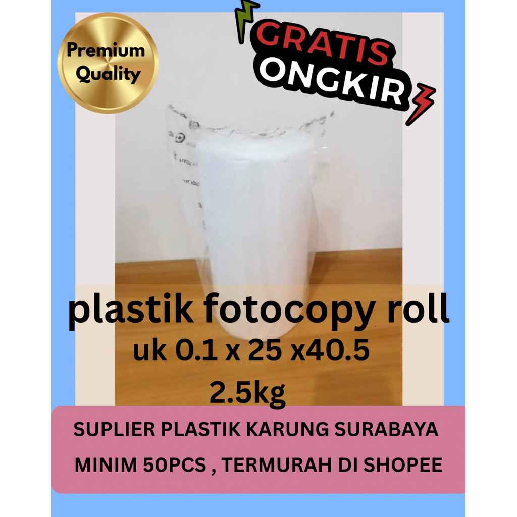 Plastik Fotocopy Roll / Plastik Buah / Plastik HD Roll uk 25x40