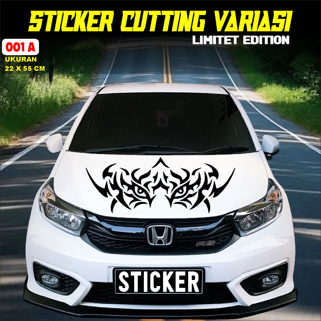 STICKER CUTTING CUP MOBIL GAMBAR