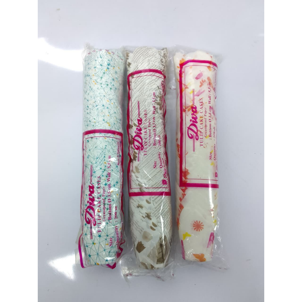 Cup Kue Bolu Kukus Tulip 5 cm DIVA / Kertas Kue Bolu Kukus 5 cm / Kertas Alas Bolu Kukus