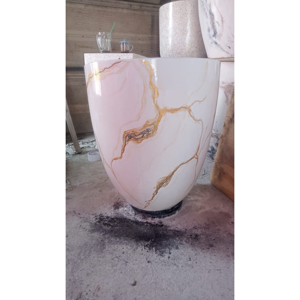 GARANSI 100% BAK MANDI TERASO ASLI - MOTIF PETIH PUTIH