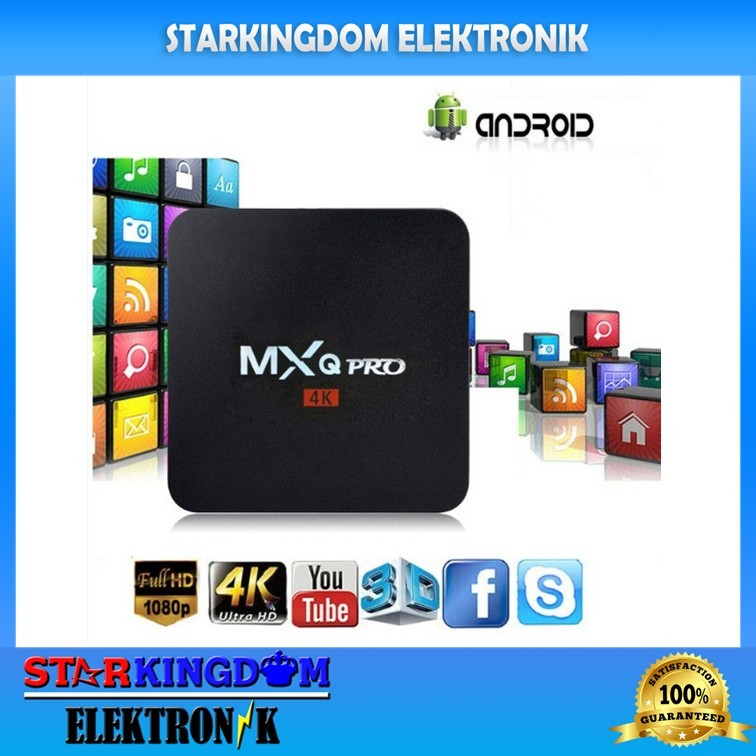 Android Box MXQ Pro 4K Smart TV 1GB RAM 8GB ROM Quad Core Aplikasi Streaming Video Channel Media Pla