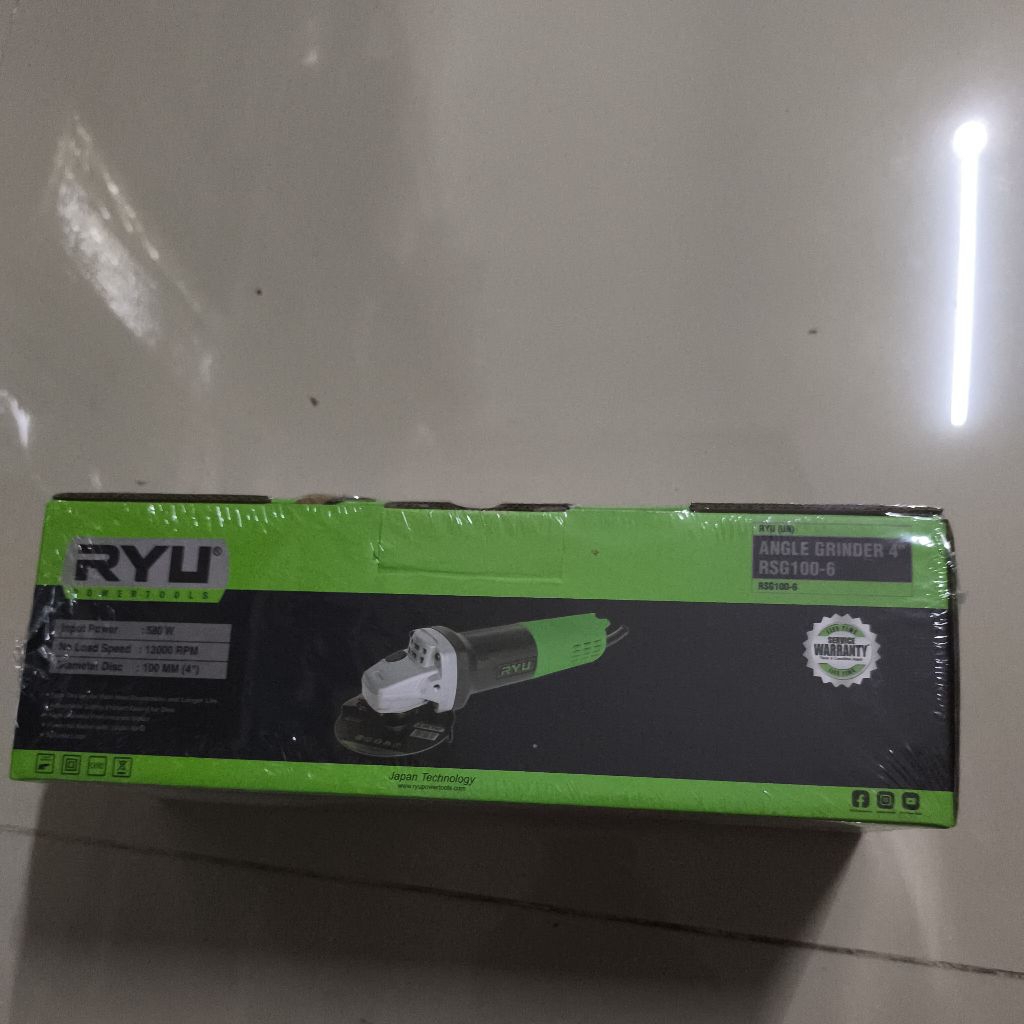 Mesin gerinda tangan 4 inch  Ryu rsg100-6 gerinda listrik