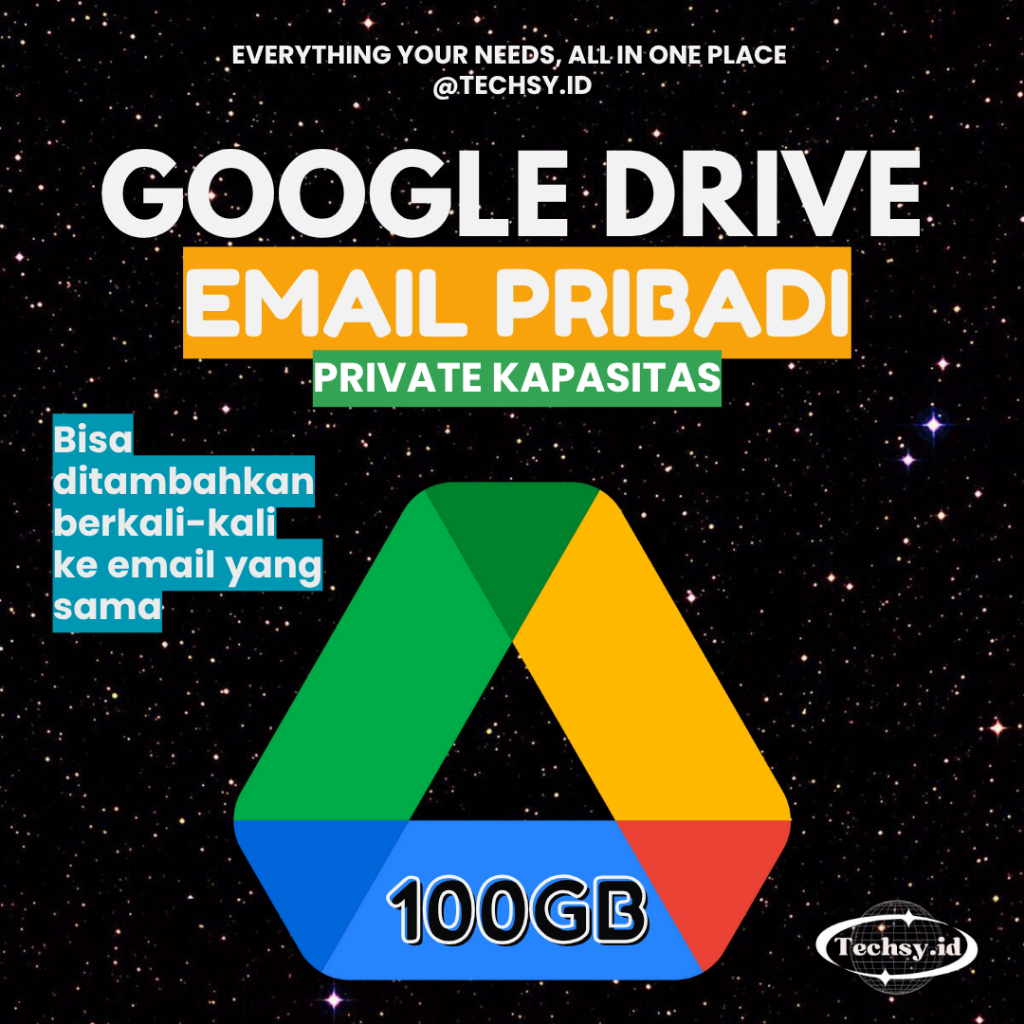 [PRIVATE KAPASITAS] Google Drive Email Pribadi 100GB Gdrive Unlimited Shared Drive Storage Lifetime