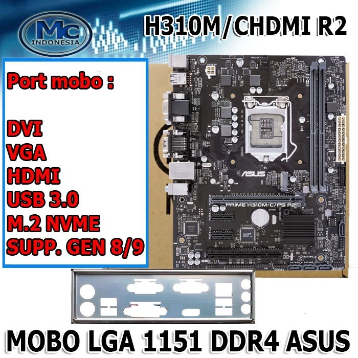 Mobo mainboard h310 LGA 1151 DDR4