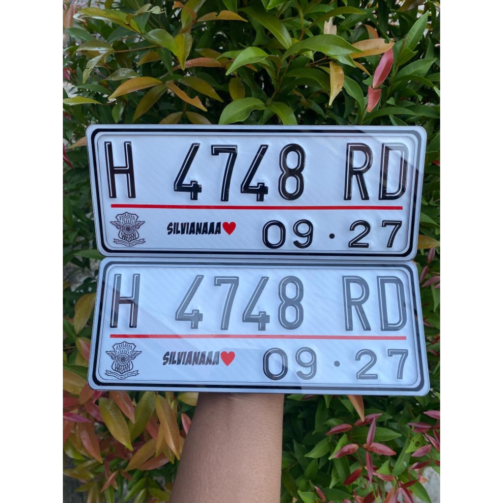 plat nomer motor variasi (karbon) cover akrlik baut tanam