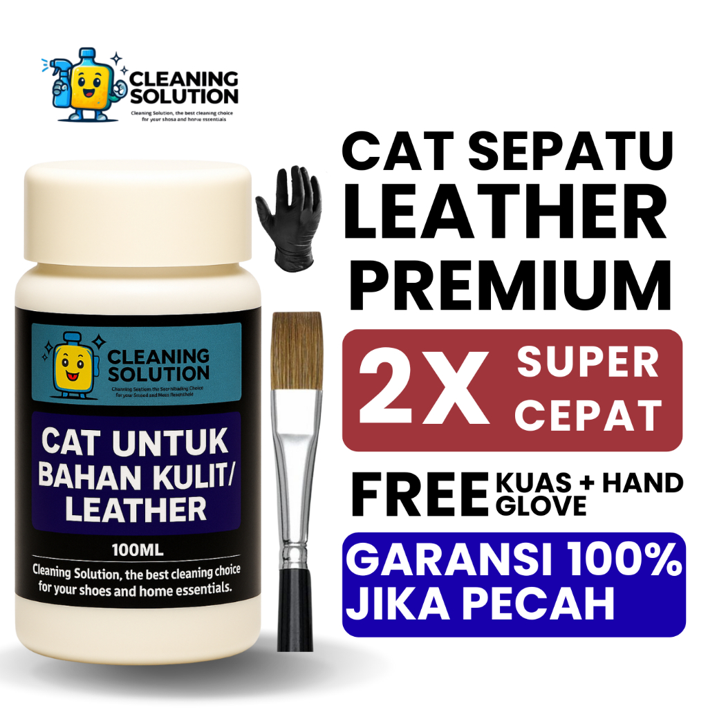 Cat Sepatu Kulit Leather Sintetis Bag Tas Permanen