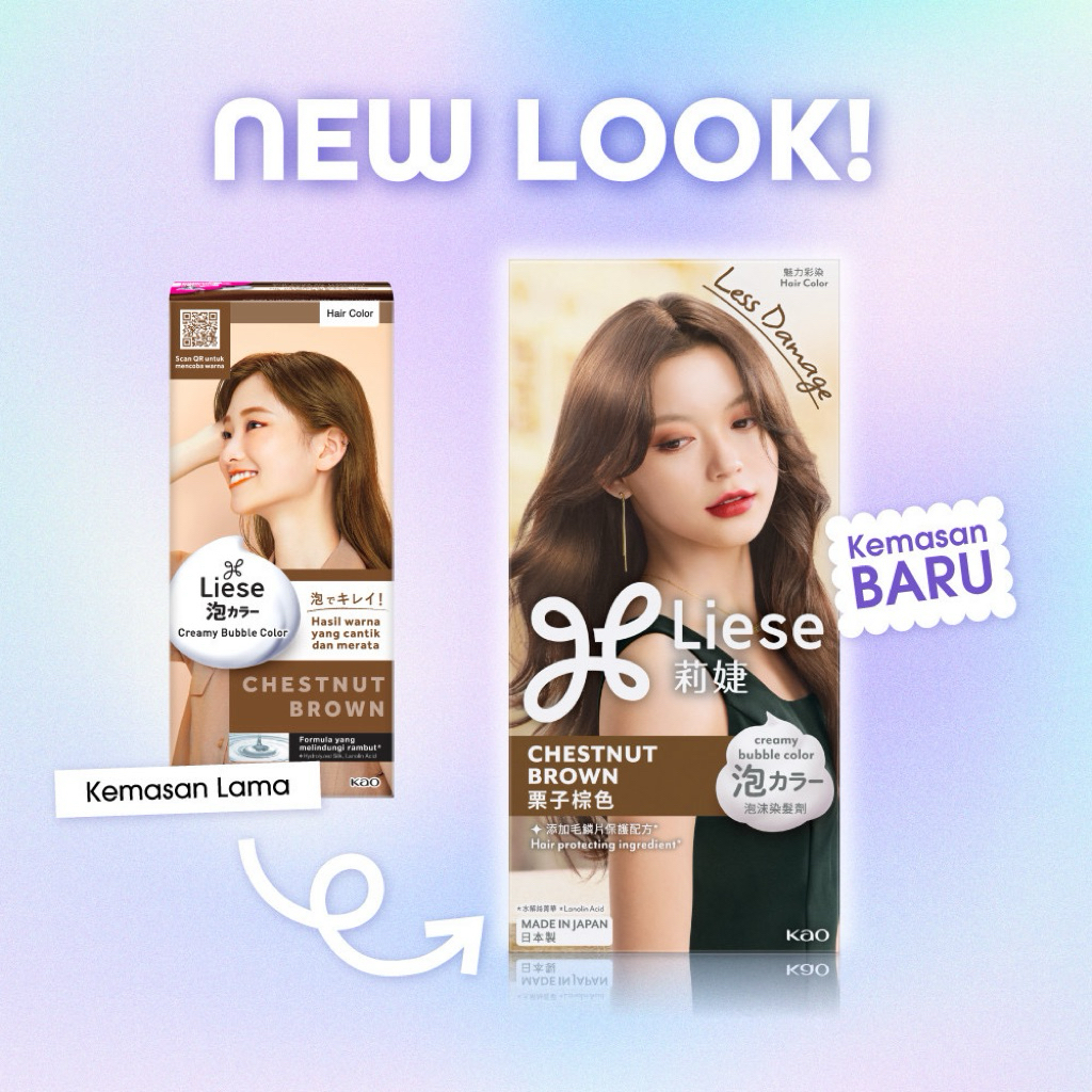 Liese Bubble Hair Color Foam Cat Rambut Permanent Chesnut Brown Chestnut Brown - Liese Creamy Bubble