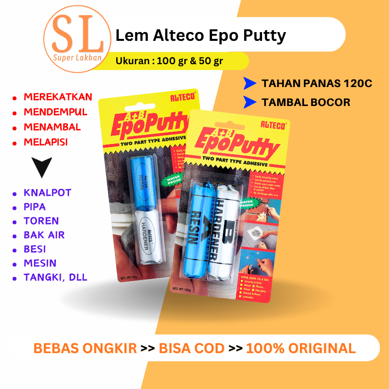 Lem Toren Lem Pipa Alteco EpoPutty Sangat Efective Menutup Bocor Pipa Kitchen Sink Wastafel Tank Air