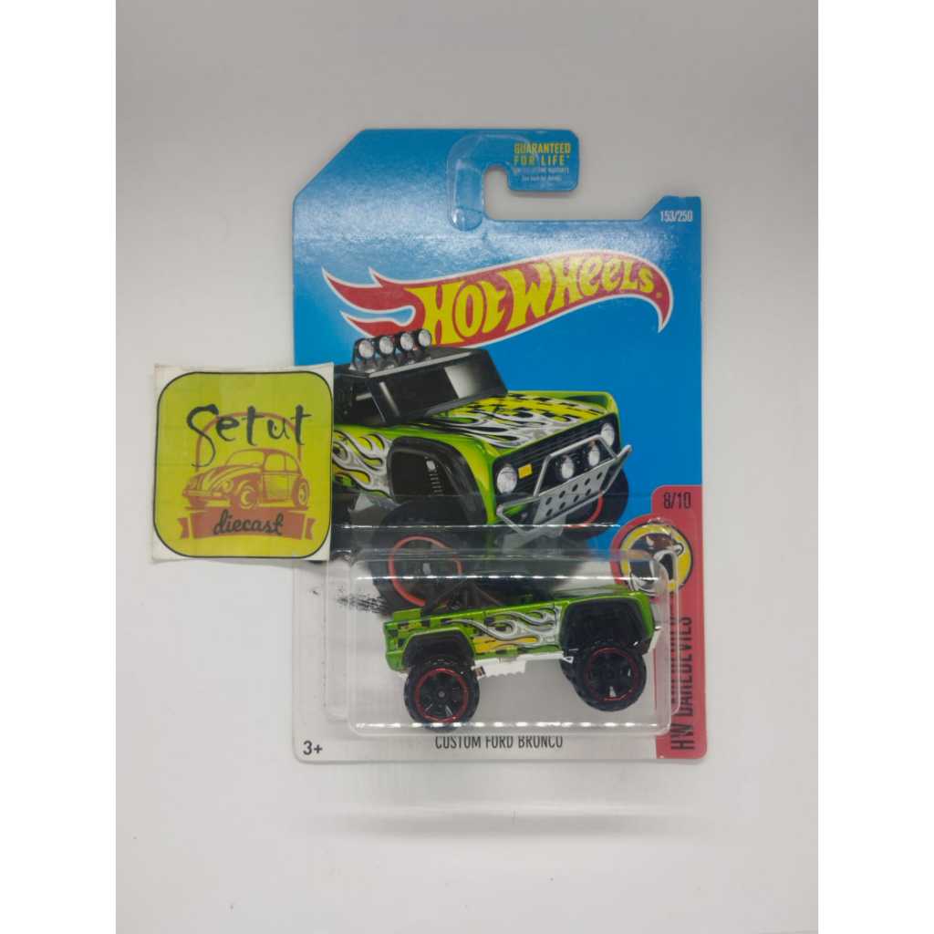 HOT WHEELS HOTWHEELS EXCLUSIVE CUSTOM FORD BRONCO EXCLUSIVE RECOLOR HITAM HIJAU BLACK GREEN