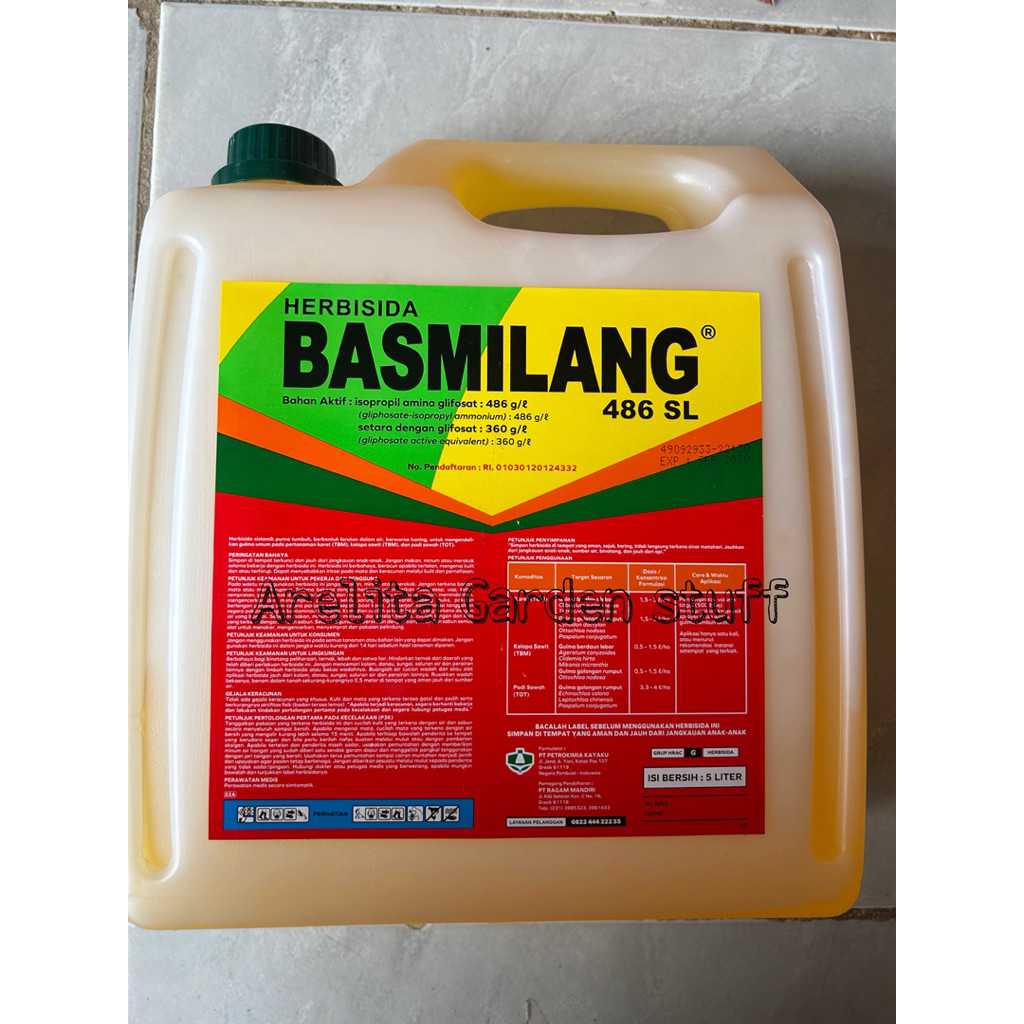 Racun Rumput / Herbisida Basmilang 486SL 5Liter