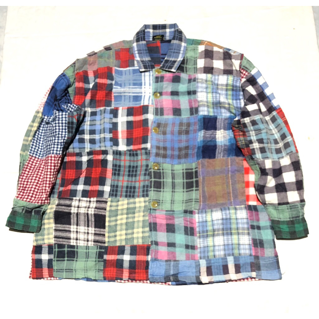 KEMEJA FLANEL B-SPARE PATCHWORK VINTAGE ©1985 SECOND ORIGINAL