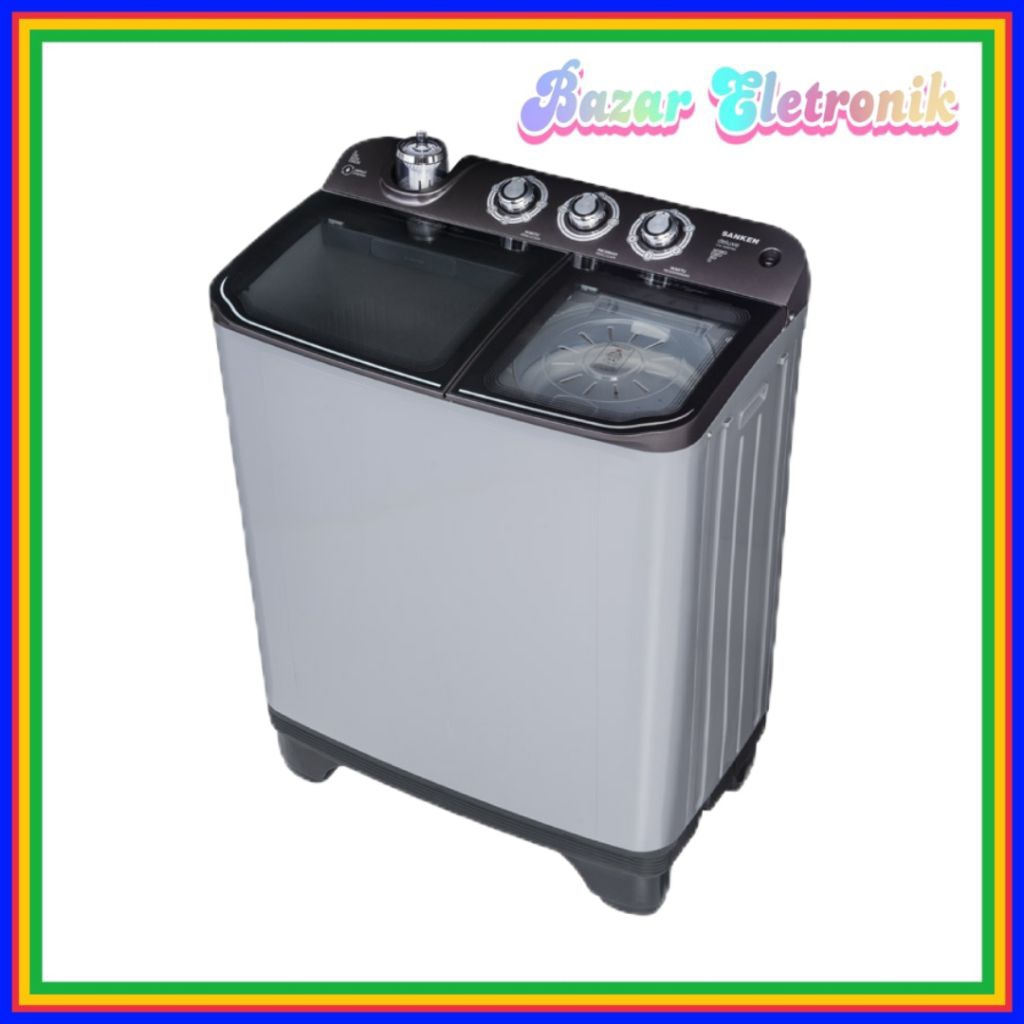 MESIN CUCI SANKEN 1155 / MESIN CUCI SANKEN 2 TABUNG 9KG / SANKEN TW-1155