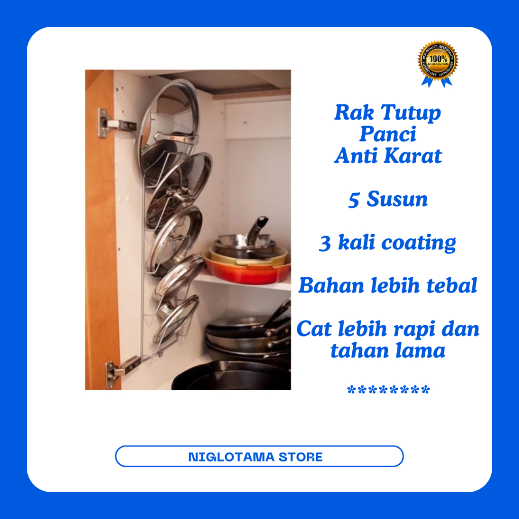 Rak Tutup Panci Gantung Bahan Besi Tebal
