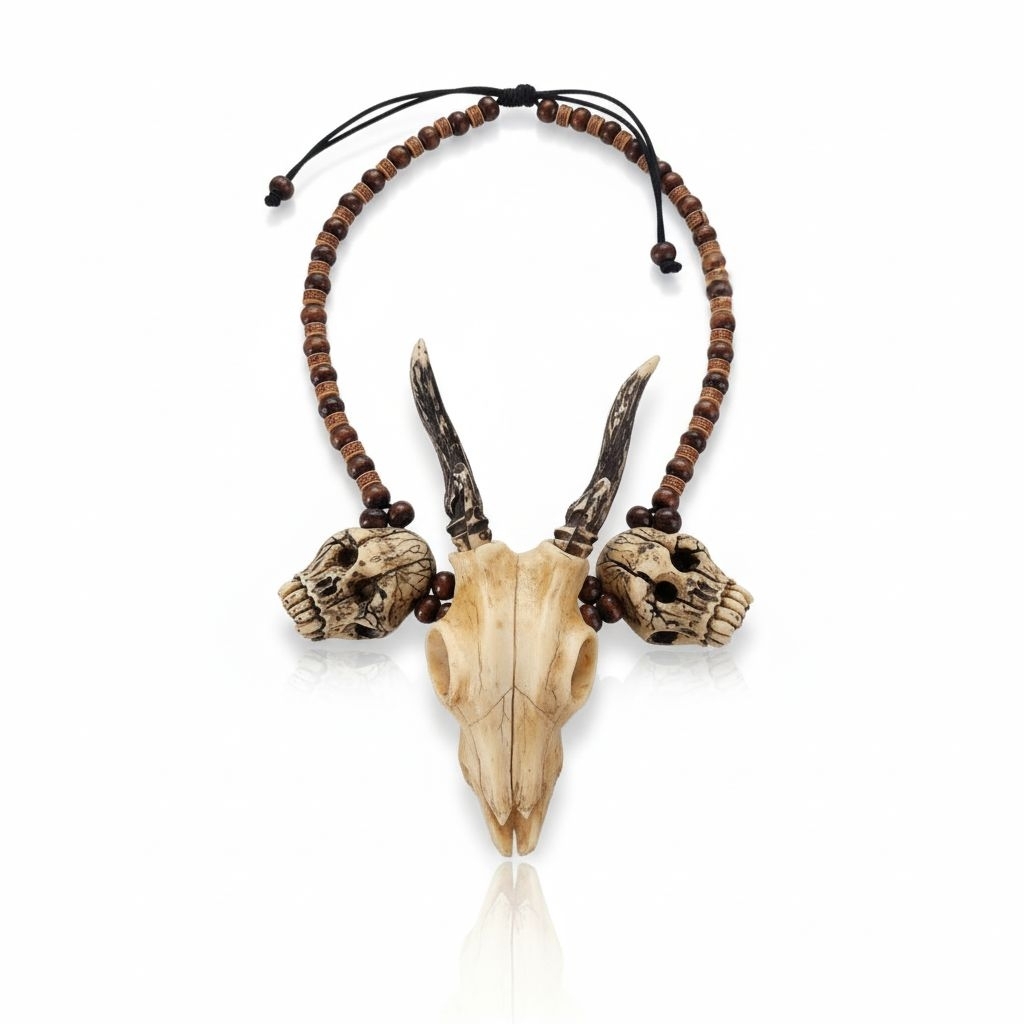 Kalung Tribal Tengkorak & Kepala Rusa