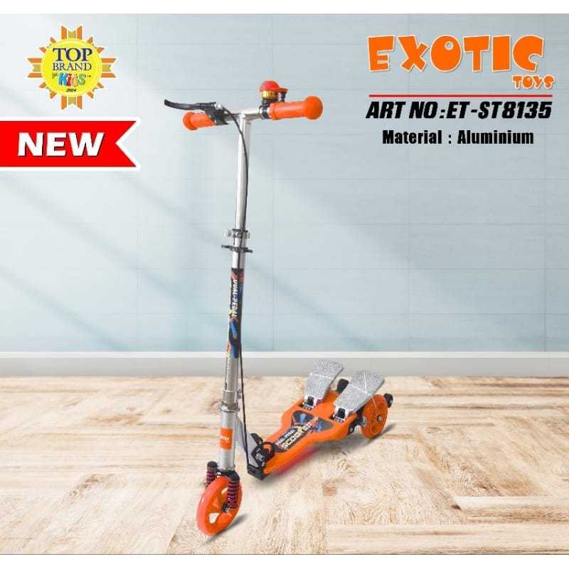 Exotic Scooter Anak Otoped Exotic 8135 Dual Pedal Injak / Mainan Scooter Otoped Anak