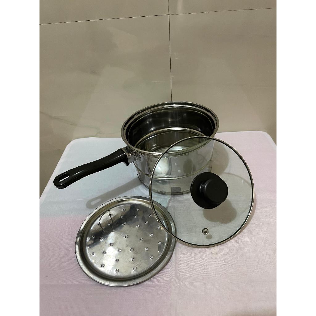 18 cm Panci Kukus Stainless | Panci susu Stainless