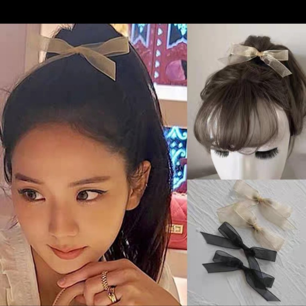 jiso kim jiso same mesh bow hair pin