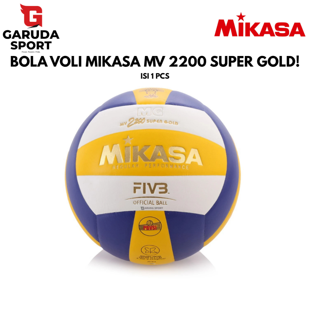 Bola voli Mikasa Bola Voli MV 2200 Super Gold ORIGINAL bola voli original import