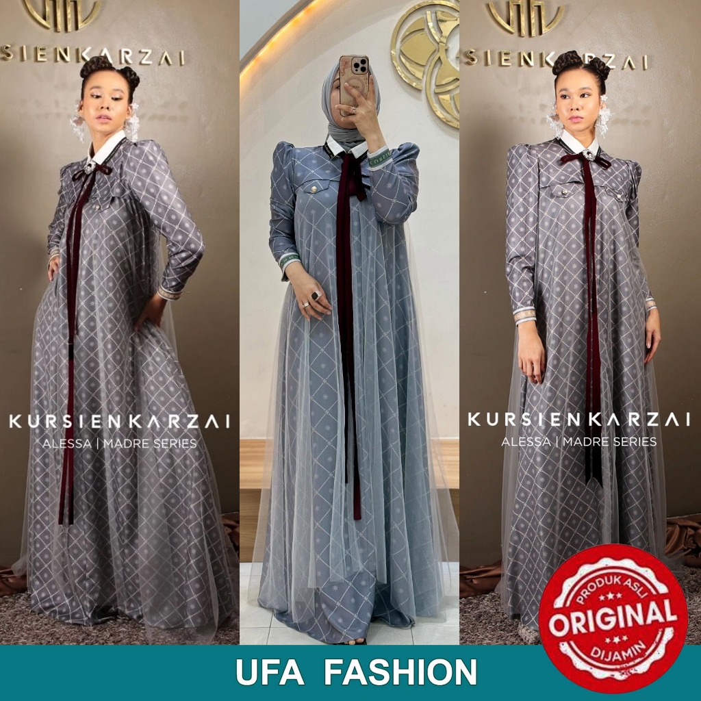 KURSIEN KARZAI Alessa Abaya, Busana pesta mewah elegan, Busana lebaran mewah branded