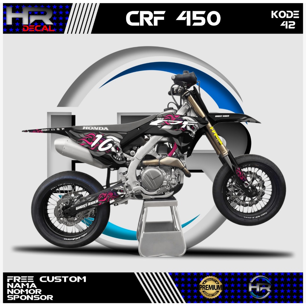 STIKER DECAL CRF 450 FULL KARTUN / ANIME GHOST RIDER / GRAFIS MOTIF TERBARU 2024 VIRAL