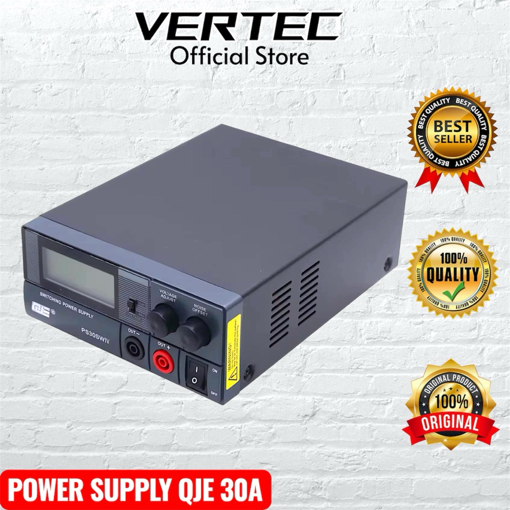 Power Supply Switching 13.8V 30A Merk QJE Digital PS30SWIV Noise Frequency Adjustable 9V-15V DC 28-3