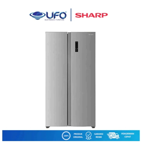 Sharp Kulkas 2 Pintu 442 Liter Side Bye Side SJIS50MASL | Lemari Es