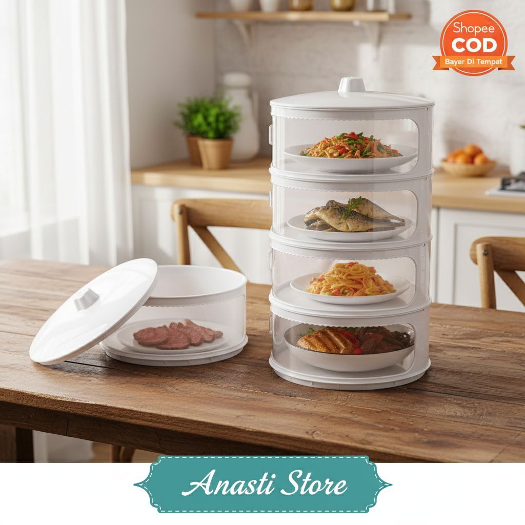 wadah saji tempat rak makan makanan nasi lauk sayur 4s 4 susun