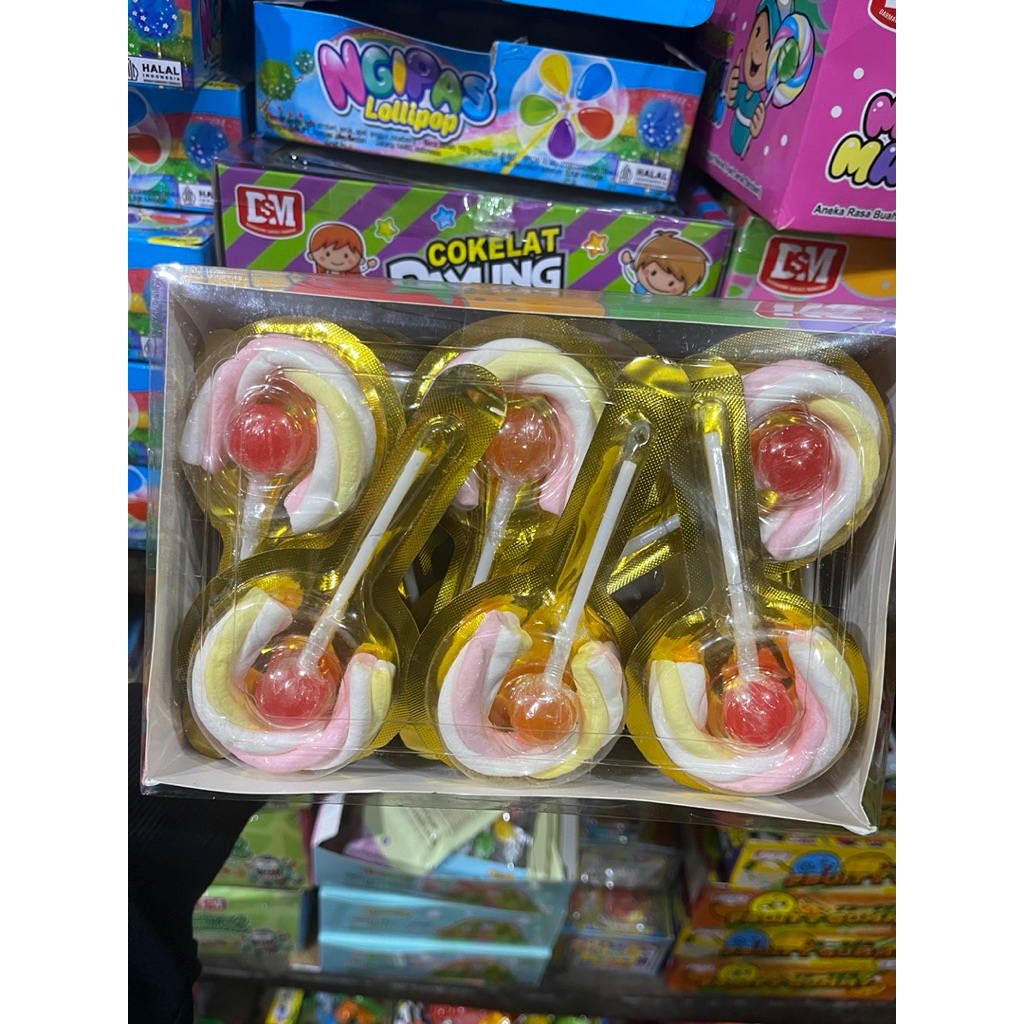 Marshmallow Lollipop isi 30pcs/Marshmallow Lollipop DSM/Permen Marshmallow Lollipop/Marshmallow Loll