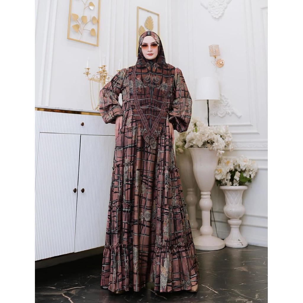 Gamis Syari Terbaru Unaisyah Series Premium Set By Yodizen / Gamis Syari Kekinian / Gamis Syari Mewa