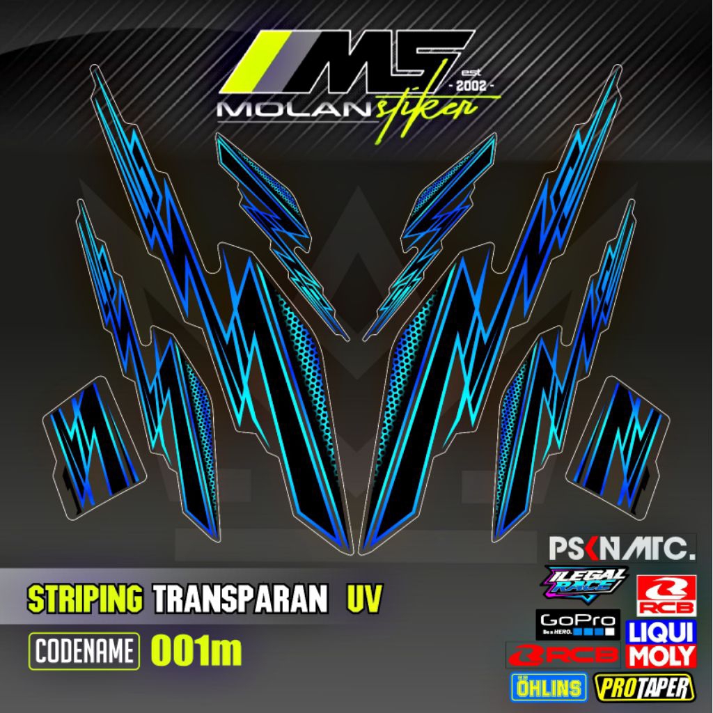 Decal Sticker Striping Variasi Trasnparan Uv RX King 135 Karbon Rx Spesial Rx Cobra Rx S Decal Semi 