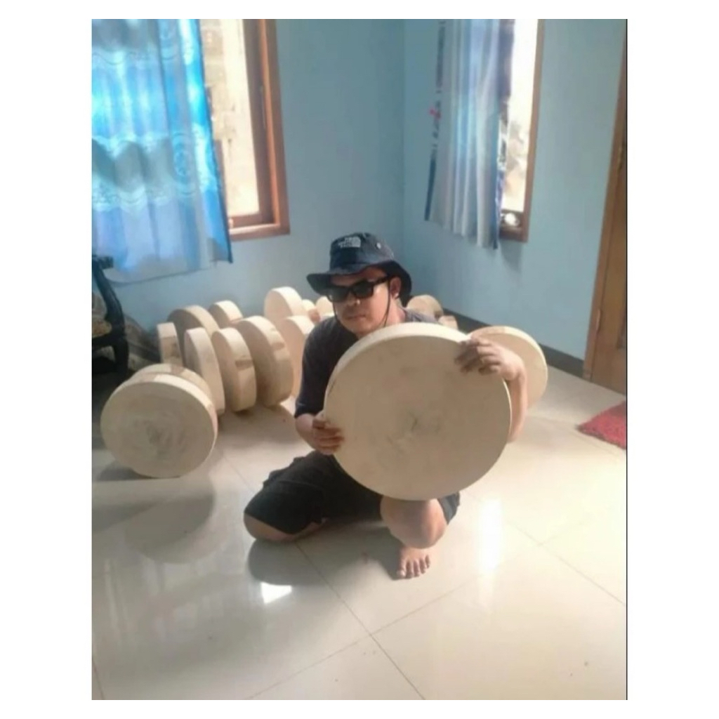 Talenan asli Kayu asem Size Jumbo Diameter 45 - 50 Cm Bahan Kayu Kuat Berkualitas / Talenan Daging