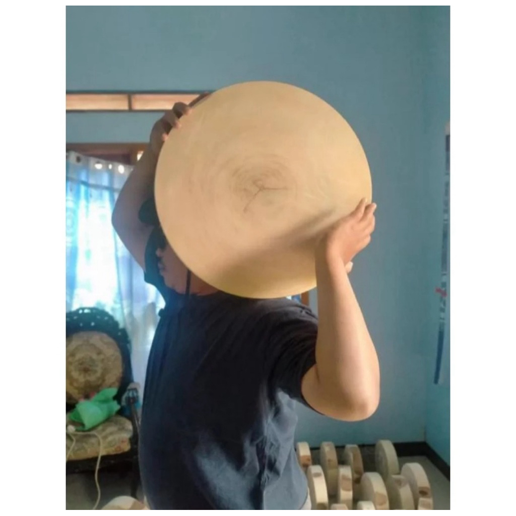 Talenan kayu Asem besar 40cm/talenan kayu asem bulat/pemotong daging/talenan potong/ talenan dapur